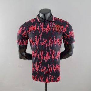 21/22 Manchester United POLO BLACK FLAME