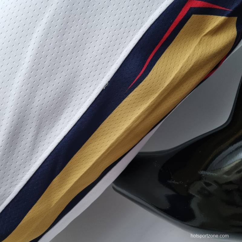 75th Anniversary New Orleans Pelicans Williamson#1 White NBA Jersey