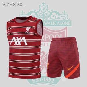 21/22 Liverpool Vest Training Kit Red