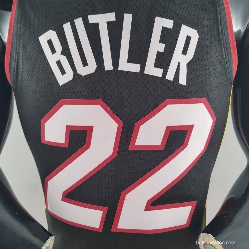 75th Anniversary Miami Heat BUTLER#22 Black NBA Jersey