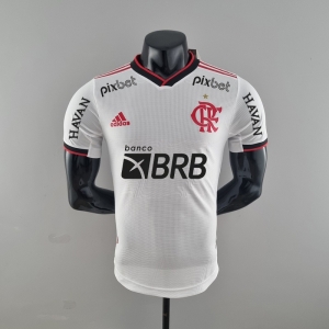 Player Version 22/23 All Sponsors Flamengo Away  Soccer Jersey