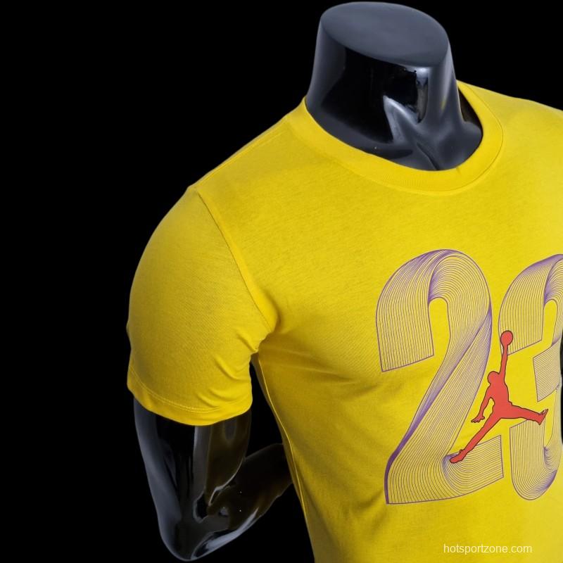 2022 NBA Jordan 23 Yellow T-shirts#0054