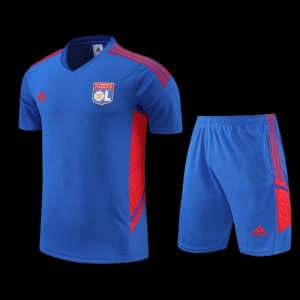 2223 Lyon Color Blue Short Sleeve Training Jersey