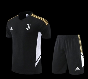 2223 Juventus Black Short Sleeve Training Jersey 