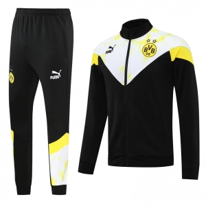 22/23 Borussia Dortmund Black White Full Zipper Jacket Suit