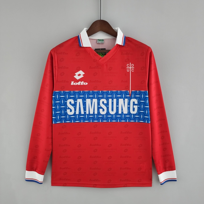 Retro 1996 Long Sleeve Deportivo Universidad Católica Third Away Soccer Jersey