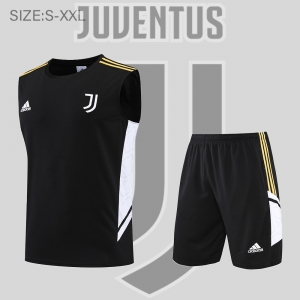 22/23 Juventus Vest Training Jersey Kit Black