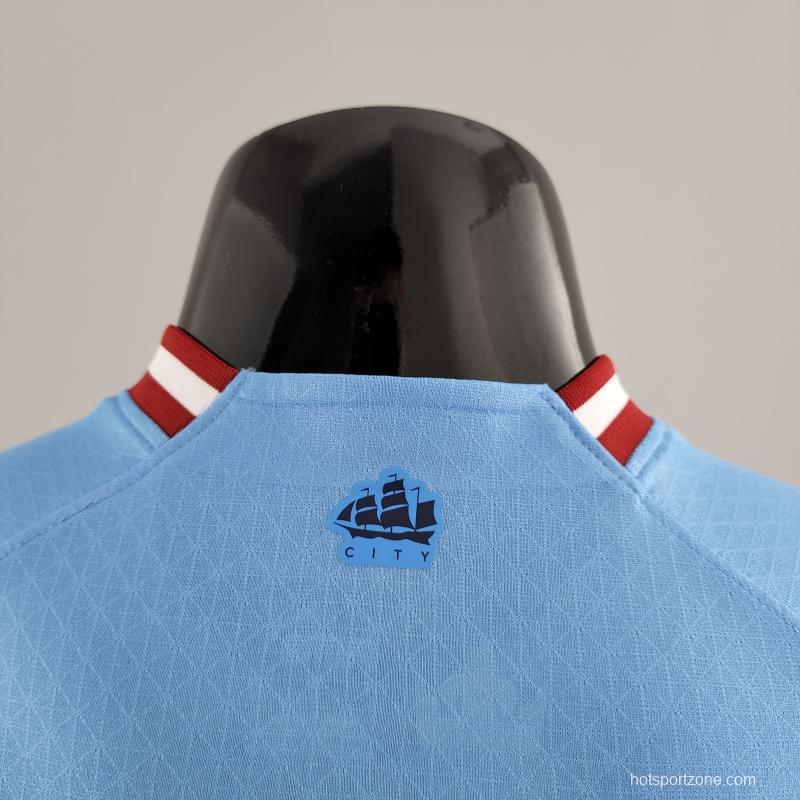 Player Version 22/23 Manchester City Home Soccer Jersey