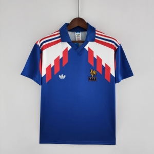 Retro 88/90 France Home Soccer Jersey
