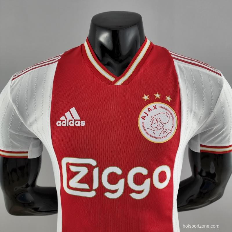 Player Version 22/23 Ajax Home Soccer Jersey