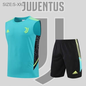 22/23 Juventus Vest Training Jersey Kit Blue