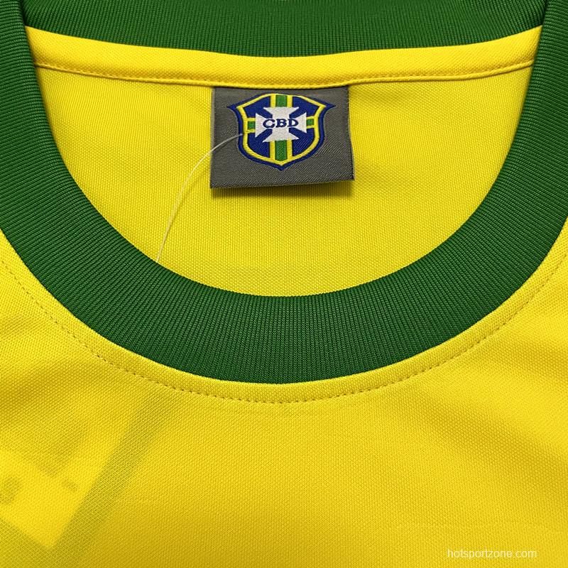 Retro 1970 Brazil Home Soccer Jersey