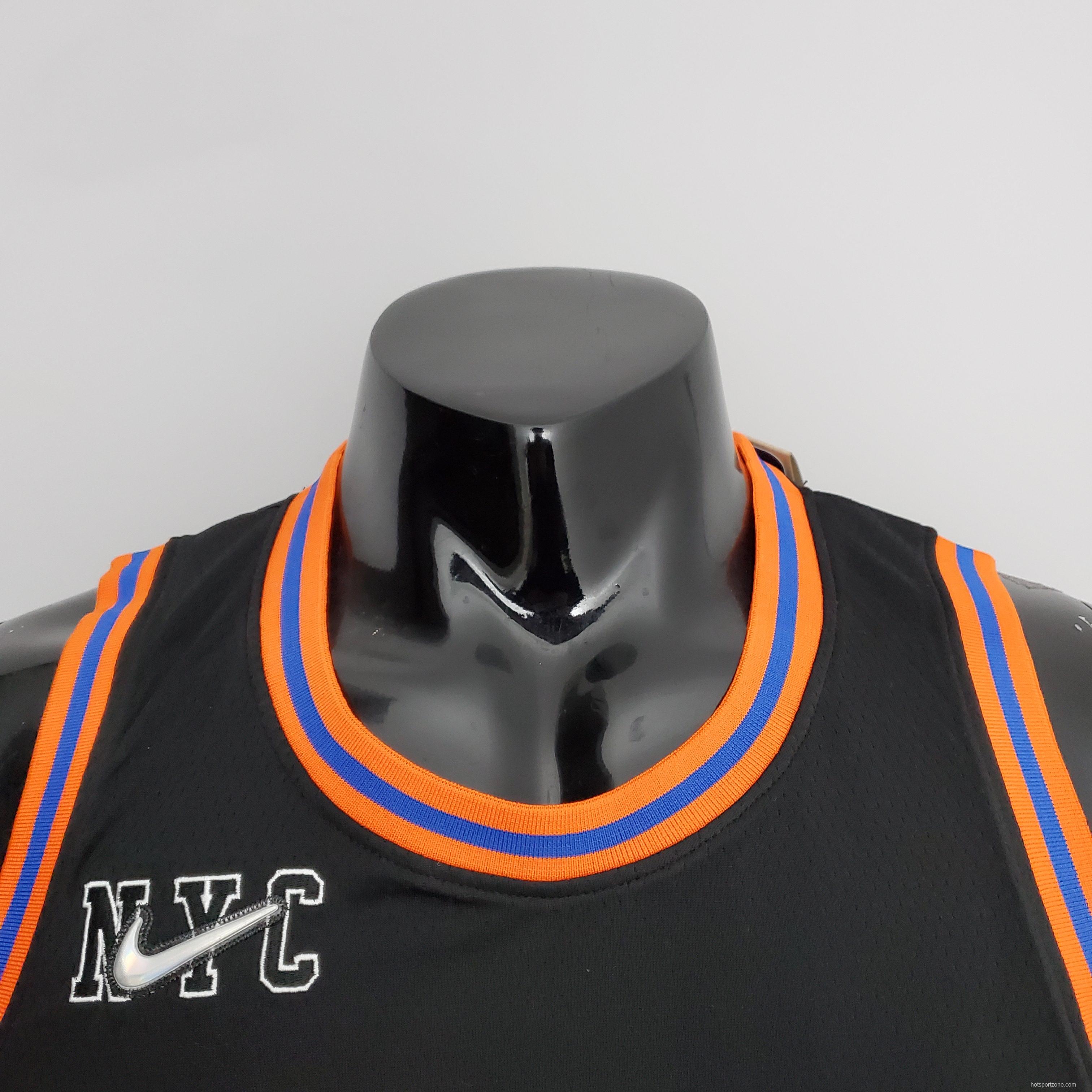 2022 Season Walker #8 Knicks Urban Edition Black NBA Jersey