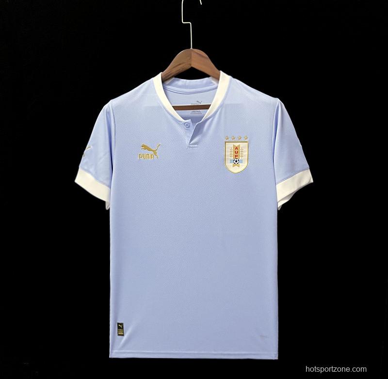 22/23 Uruguay Home Soccer Jersey