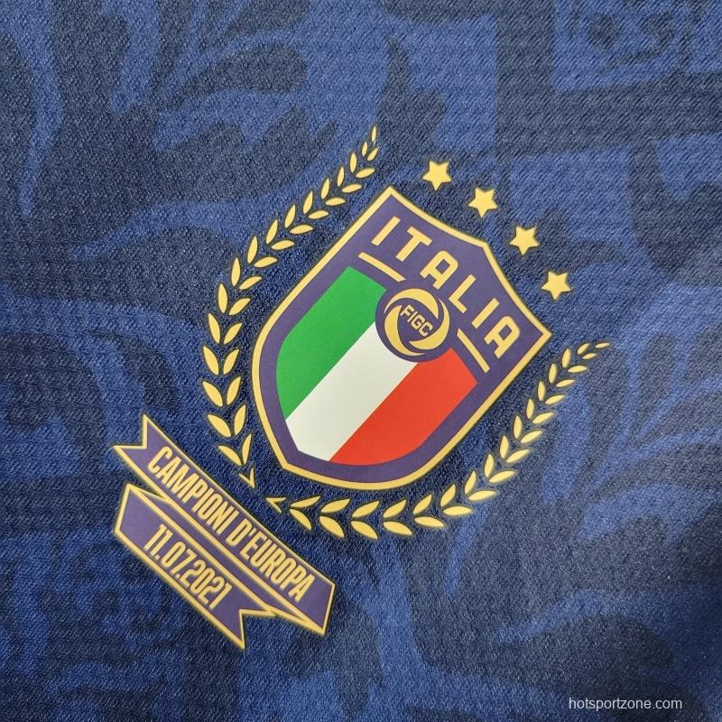 2022 Italy European Championship Special Edition Royal Blue Jersey