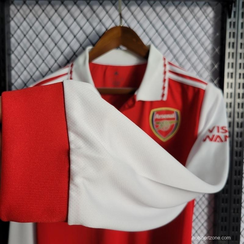 22/23 Arsenal Home Long Sleeve Soccer Jersey