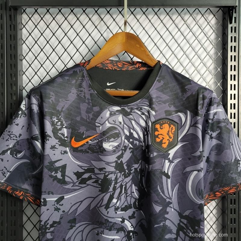 2022 Netherlands Black Training Jersey