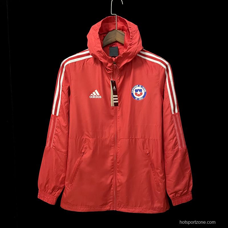 2022 Windbreaker Chile Home Soccer Jersey