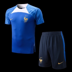 2223 France Blue Training Jersey +Shorts