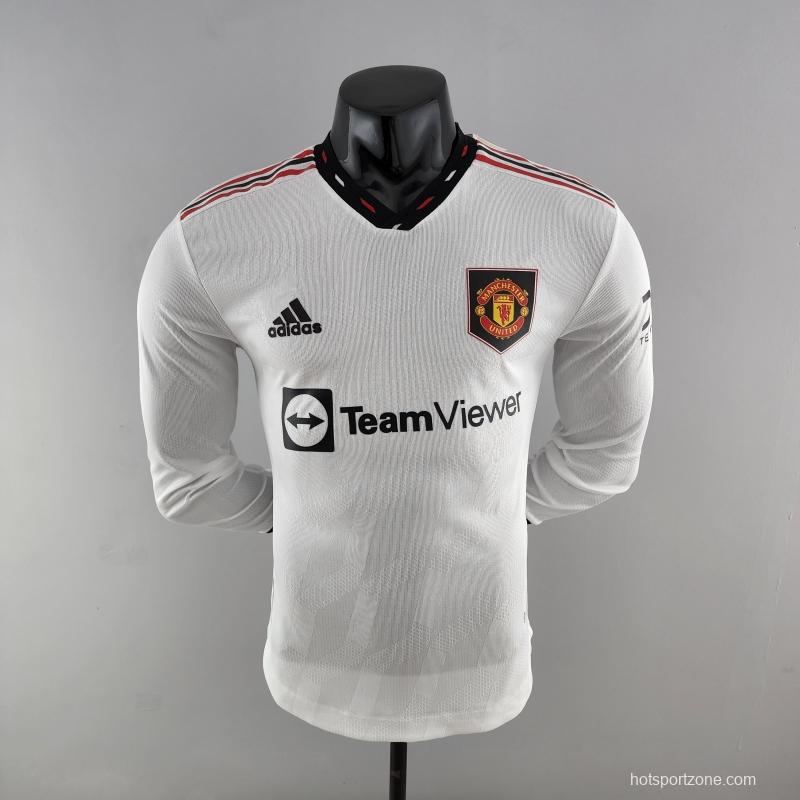 Player Version 22/23 Long Sleeve Manchester United Away Soccer Jersey