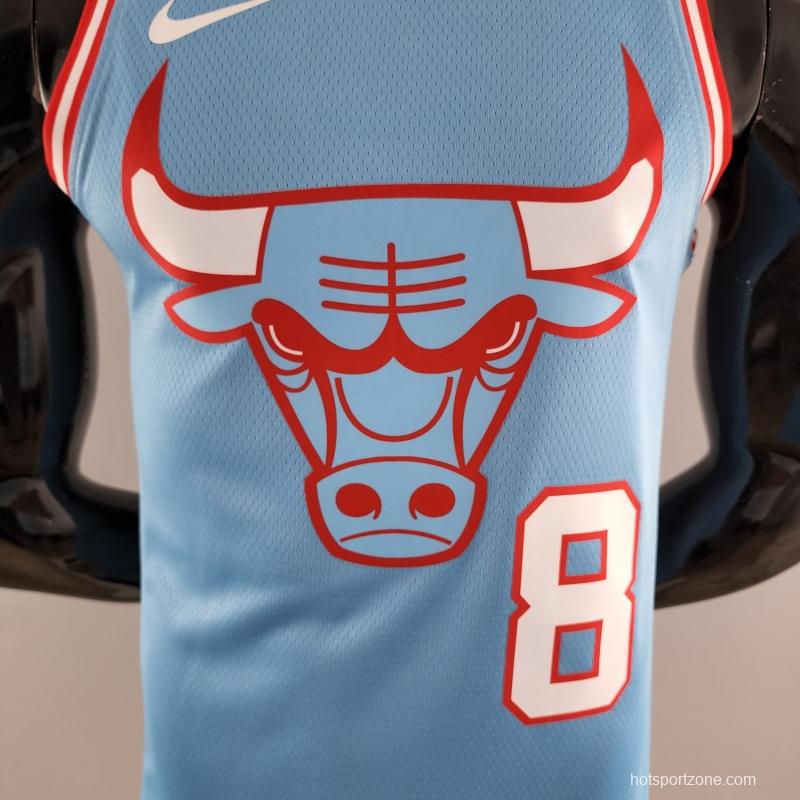 Chicago Bulls LAVINE #8 Blue NBA Jersey