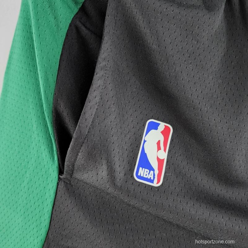 Boston Celtics NBA Shorts Black Green Trim