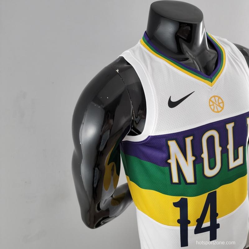 2018 New Orleans Pelicans INGRAM #14 Urban Edition White NBA Jersey