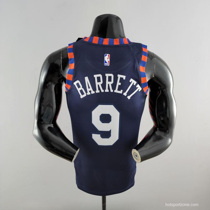 New York Knicks Barrett #9 Striped NBA Jersey