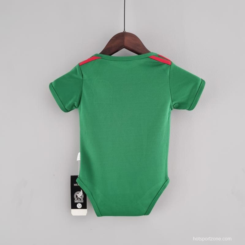 2022 Mexico Home Baby KM#0026 9-12 Soccer Jersey
