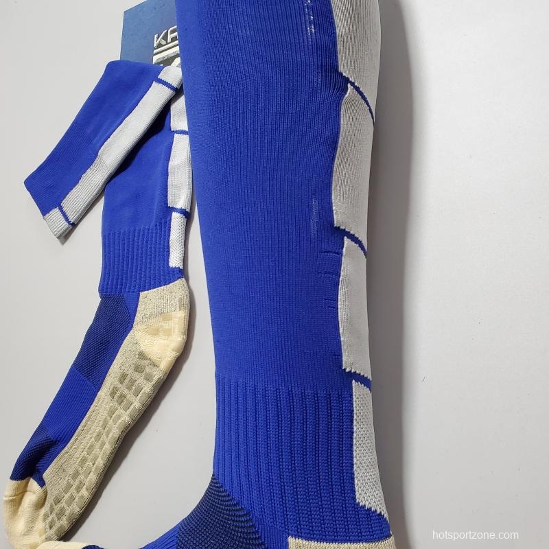 2022 Blue Long Top Non-Slip SOCKS#0091