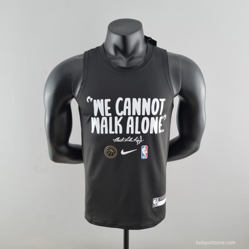 2022 Nike Black Vest Shirts "We Cannot Walk Alone"#K000204