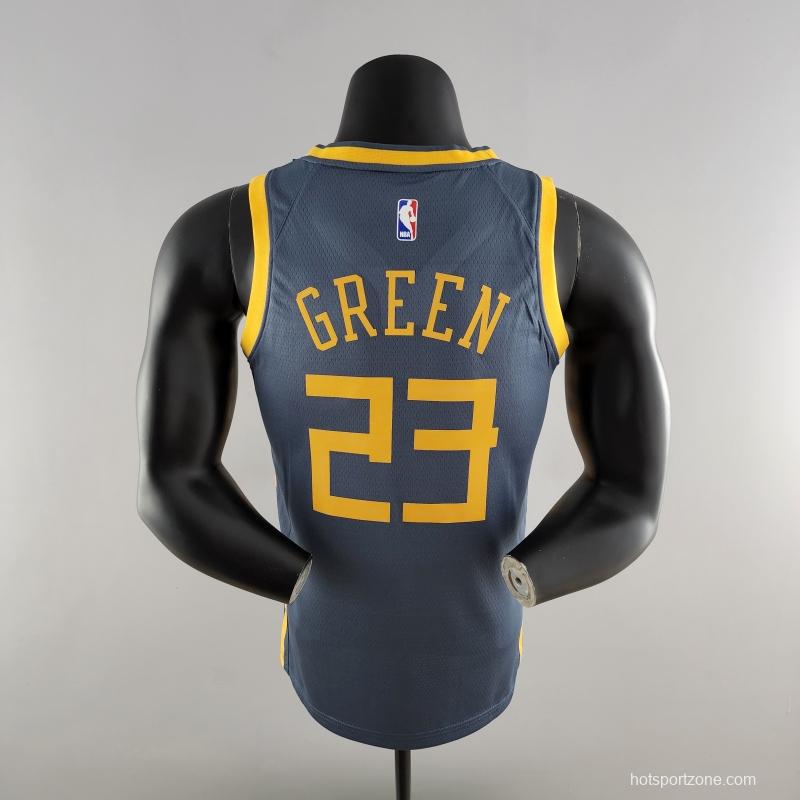 2018 GREEN #23 Golden State Warriors Grey NBA Jersey