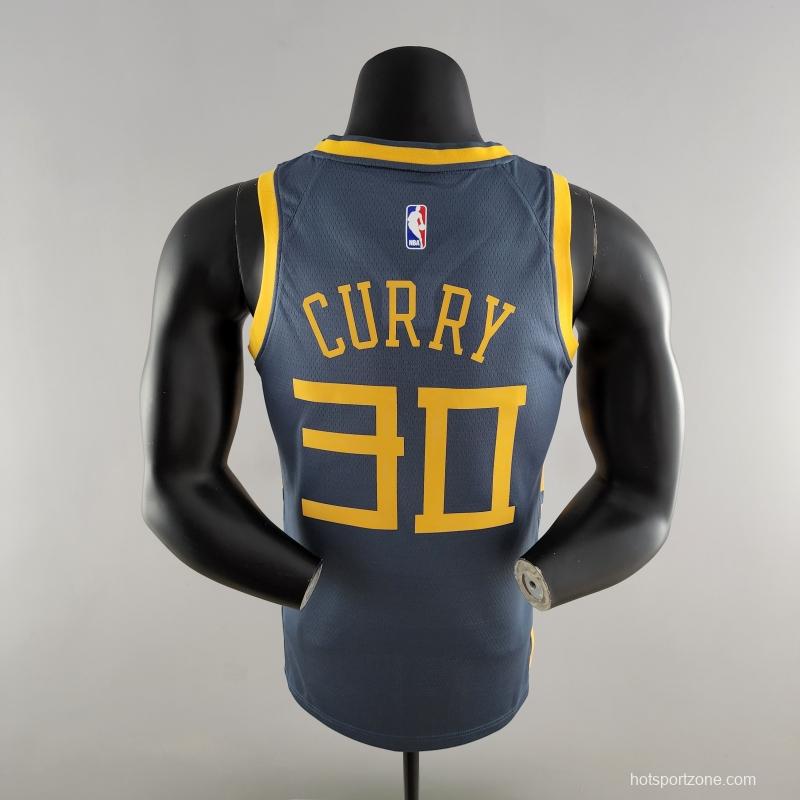 2018 Curry#30 Golden State Warriors Grey NBA Jersey