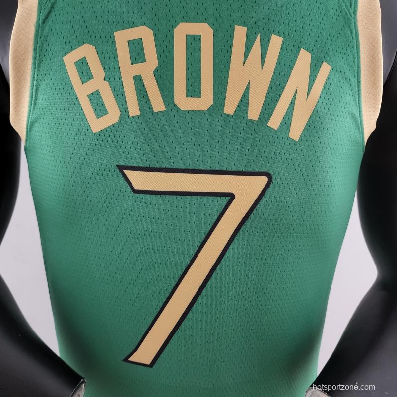 2020 BROWN#7 Boston Celtics City Edition Green NBA Jersey