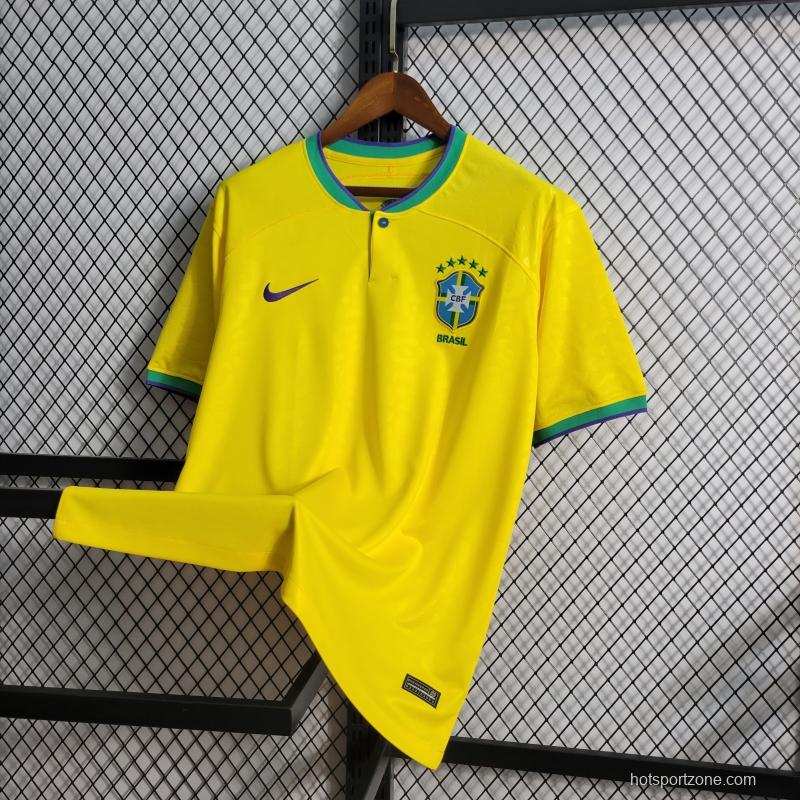 2022 Brazil Home Club World Cup National Team Soccer Jersey