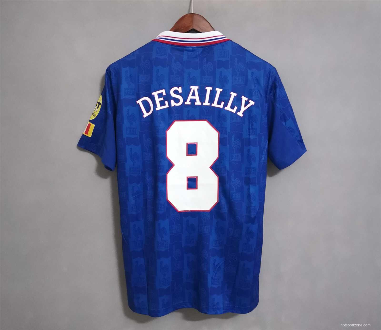 Retro 1996 France Home Blue Soccer Jersey