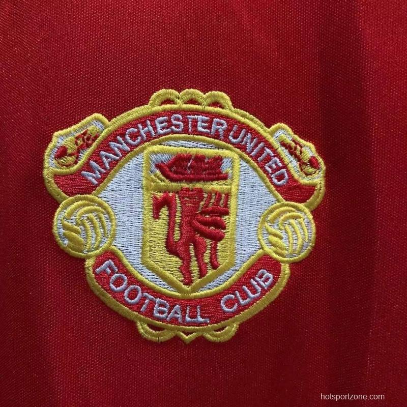 Retro 84/85 Manchester United Home Soccer Jersey
