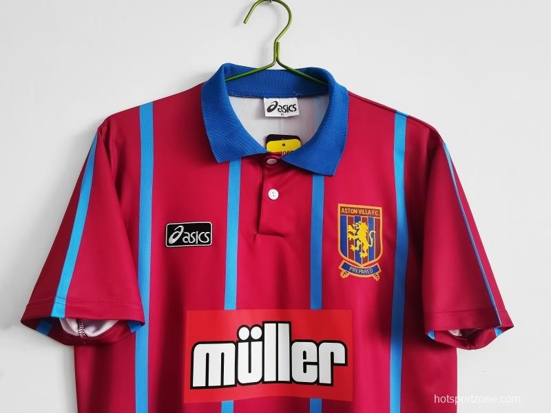 Retro 1993/95 Aston Villa Home Soccer Jersey