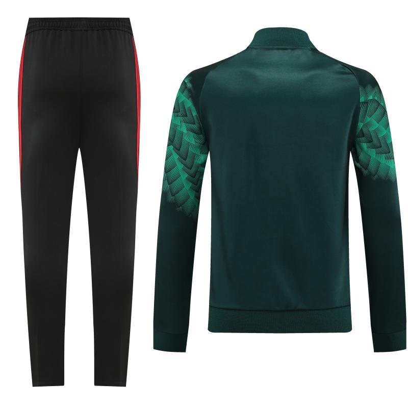 2022 Mexico Dark Green Full Zipper Tracksuit