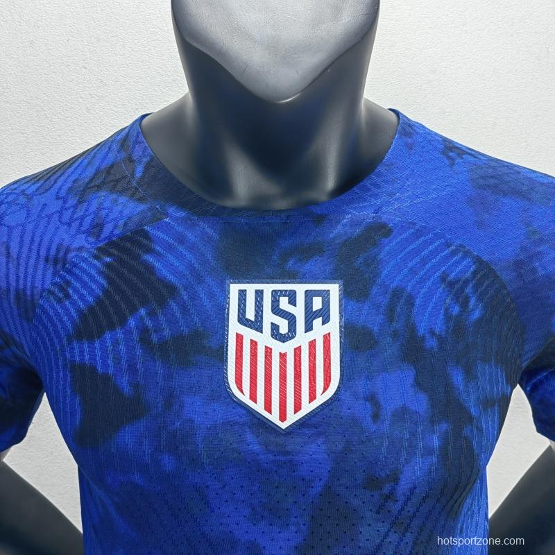 Player Version 2022 USA Away Soccer Jersey