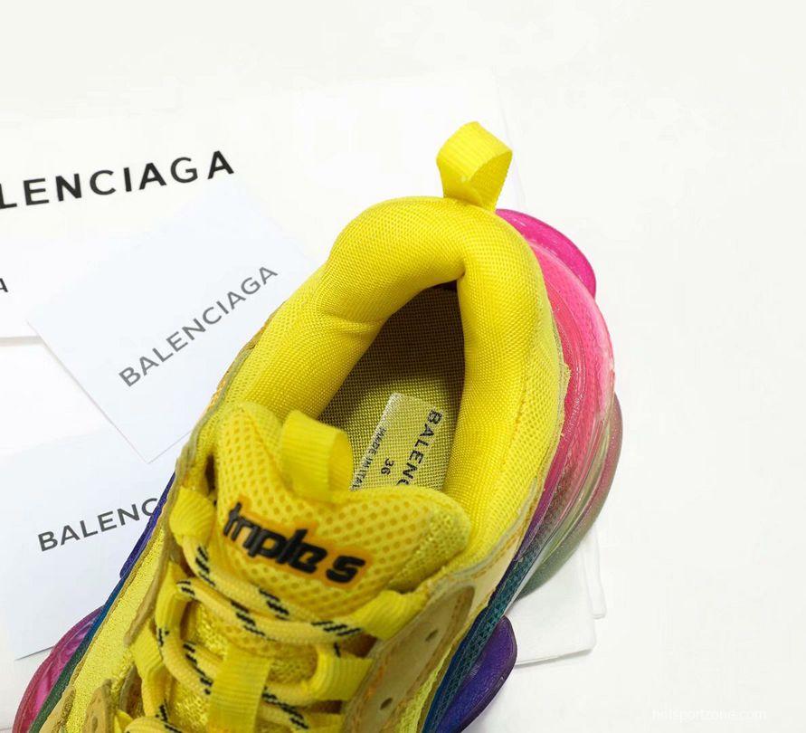 Men/Women Balenciaga Triple-S Sneaker 2 Color Yellow/White Item 6380340