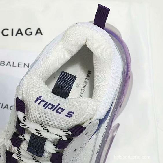 Men/Women Balenciaga Triple S Clear Sole White Sneaker Item 6380380