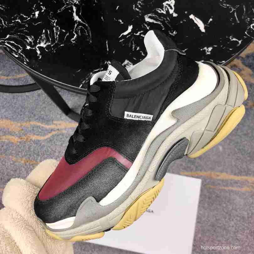 Men Balenciaga Triple-S 2 Yellow Black/Wine Sneaker