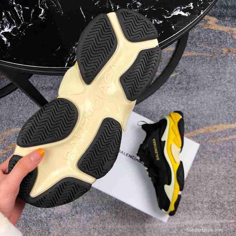 Men Balenciaga Triple-S Sneaker Yellow Sole Black