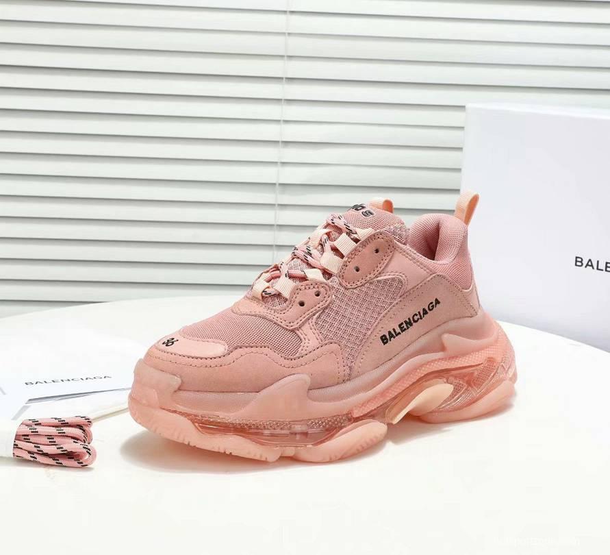Men/Women Balenciaga Triple S Clear Sole Pink Sneaker Item 6380380