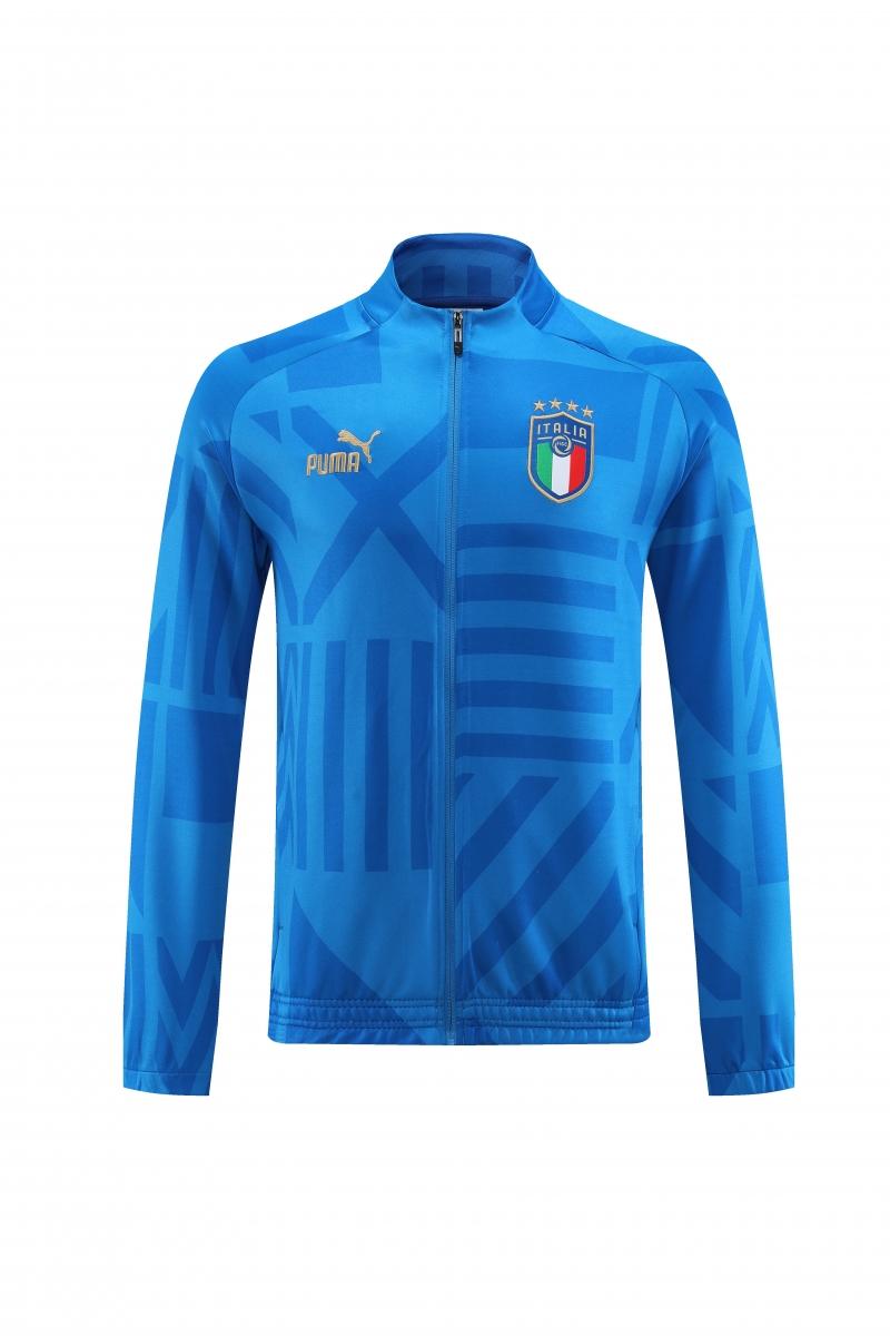 2022 Italy Blue Full Zipper Tracksuit