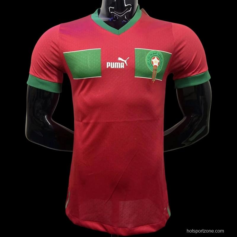 Player Version 2022 Morocco Home Jersey