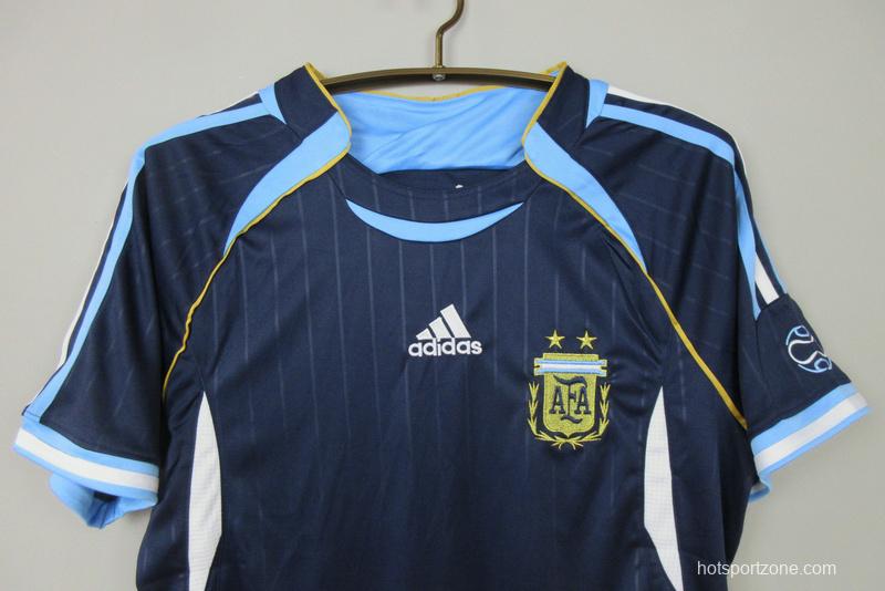 Retro 2006 Argentina Away Blue Jersey