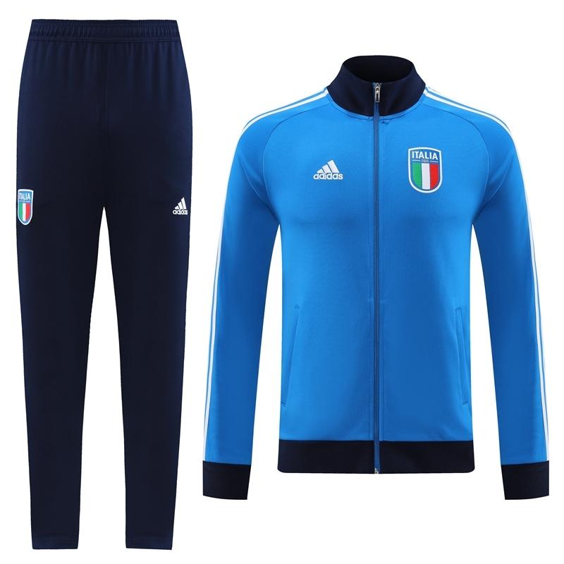 2022 Italy Blue Full Zipper Tracksuit