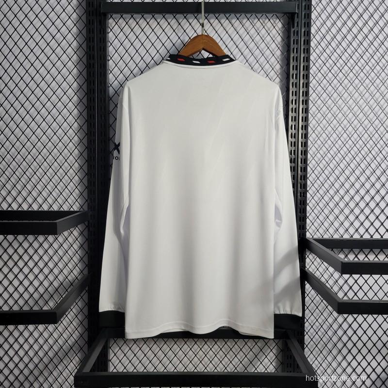 22/23 Long Sleeves Manchester United Away White Jersey
